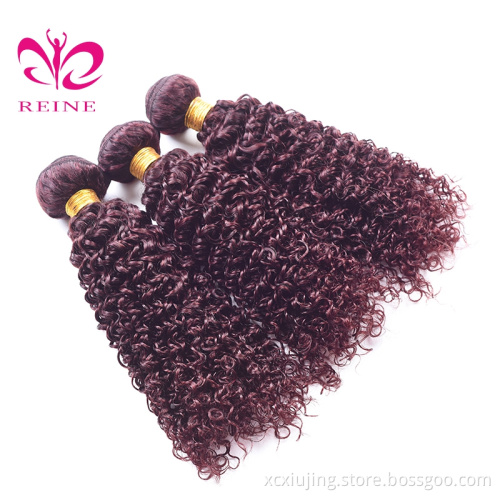 Wholesale malaysian color 99j hair weave dark red braiding hair cheap straight 100% malaysian human hair extension